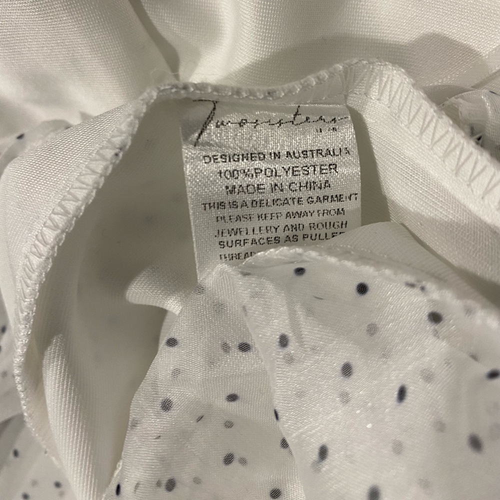 Two sisters ➰ ladies BNWT white/black dots adjustable strap mermaid midi dress 8 - Picture 4 of 5
